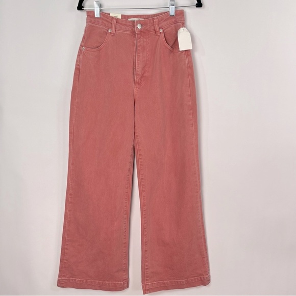 Rollas Sailor Scoop Jeans Salmon Pink sz 26 NWT - Picture 2 of 7